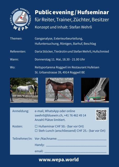 Public evening / Hufseminar